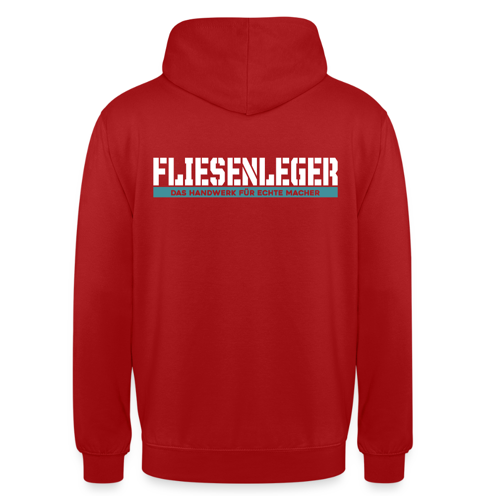 Unisex Hoodie HW-300 | MACHER "Fliesenleger" Rot Unisex Hoodie {{ color }}