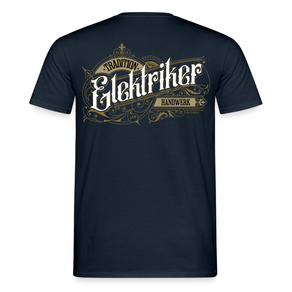 Unisex T-Shirt "Elektriker"-Nostalgie Navy Männer T-Shirt {{ color }}