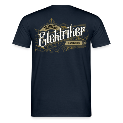 Unisex T-Shirt "Elektriker"-Nostalgie Navy Männer T-Shirt {{ color }}