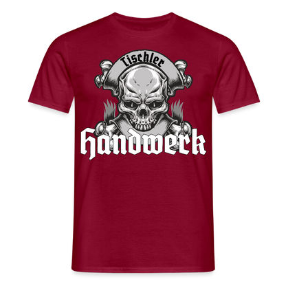 Unisex T-Shirt "Skull-Tischler" Ziegelrot Männer T-Shirt