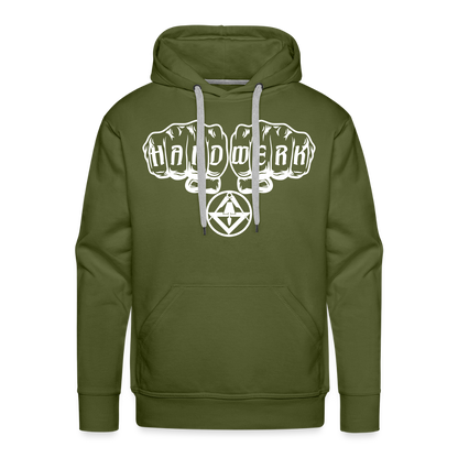 Männer Premium Hoodie "Stuckateur" Olivgrün Männer Premium Hoodie