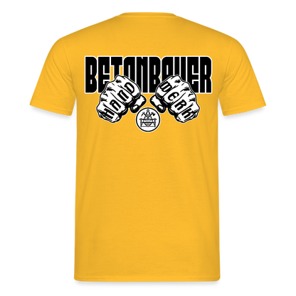 Unisex T-Shirt "Betonbauer" - Gelb