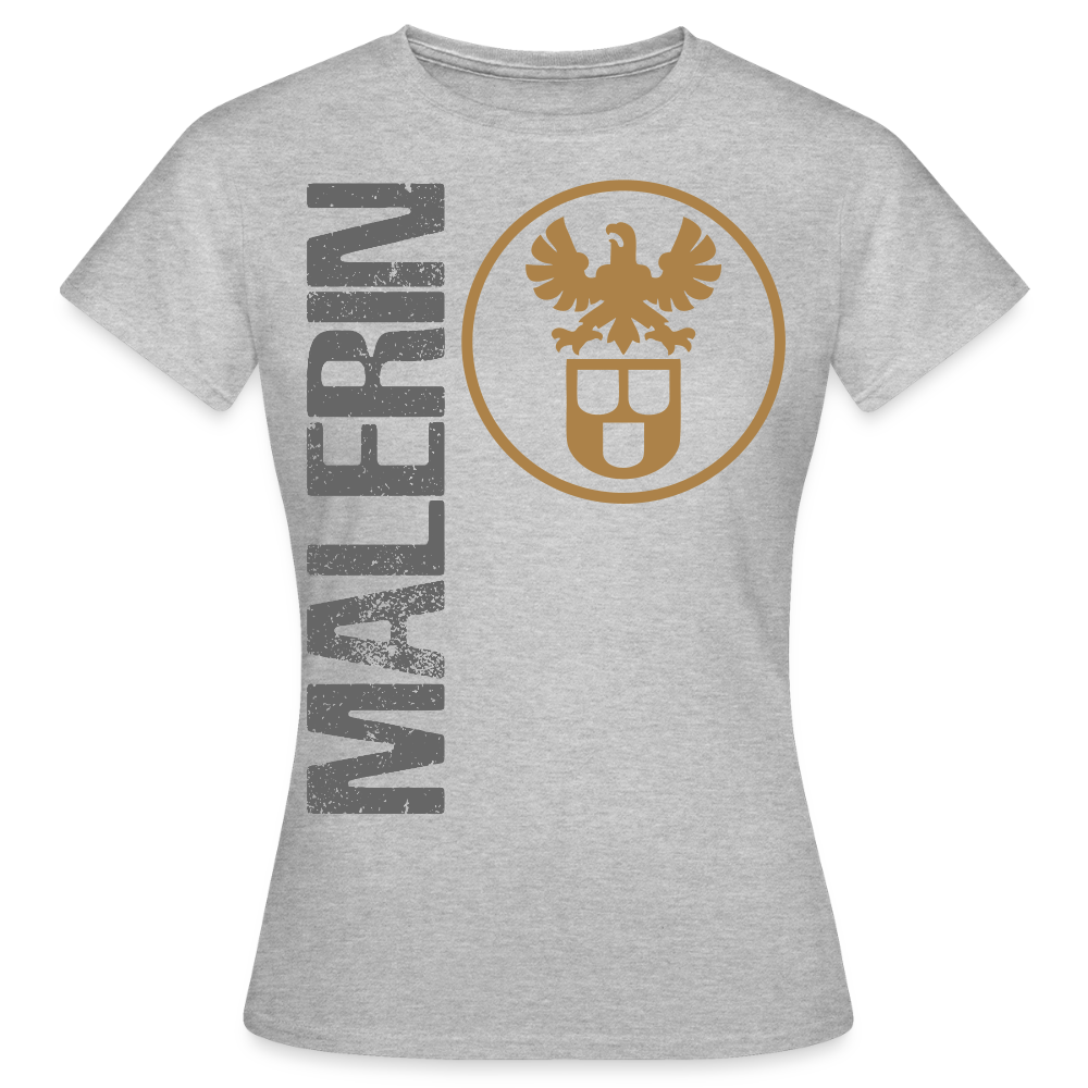 Frauen T-Shirt "Malerin" Grau meliert Frauen T-Shirt