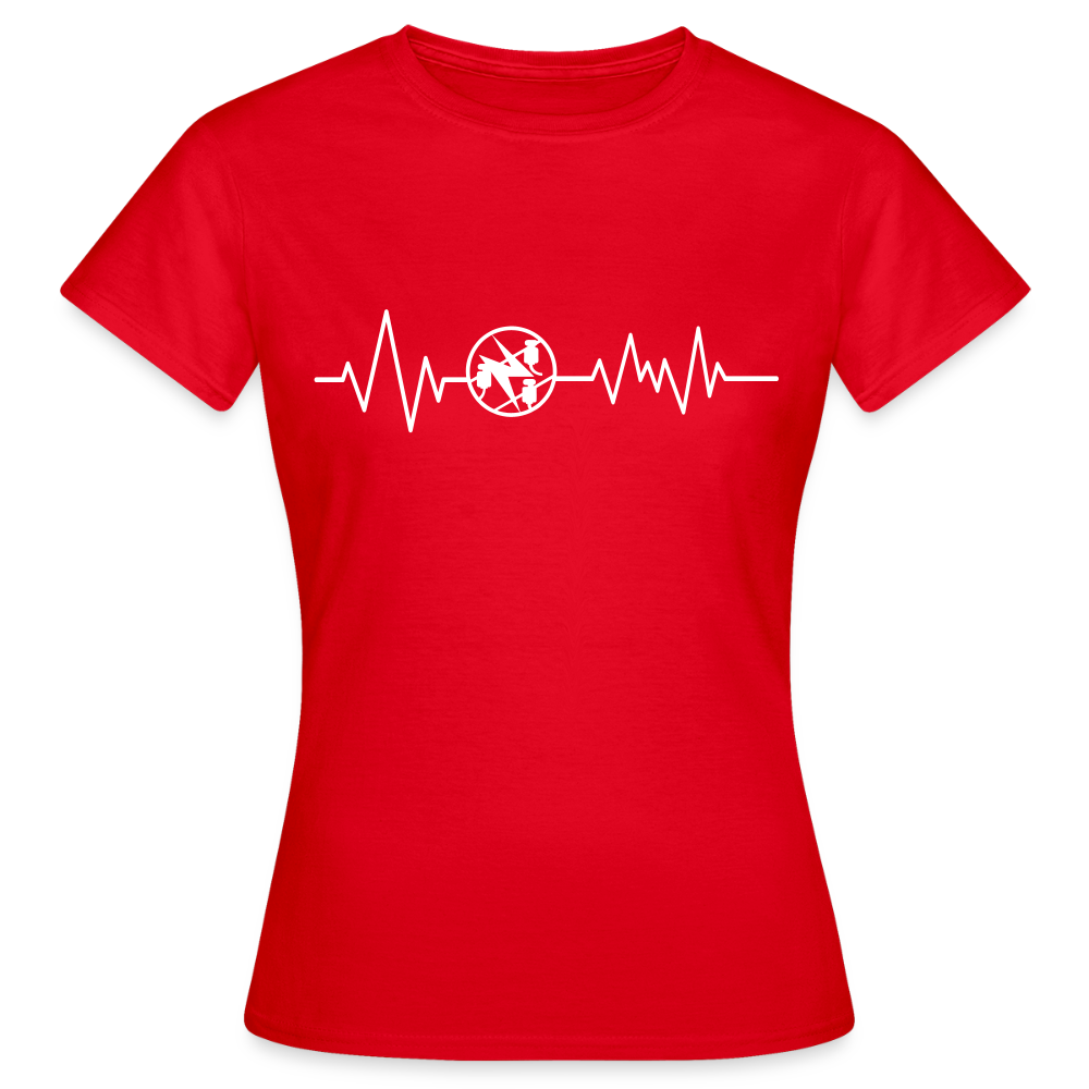 Frauen T-Shirt "Elektriker" Rot Frauen T-Shirt