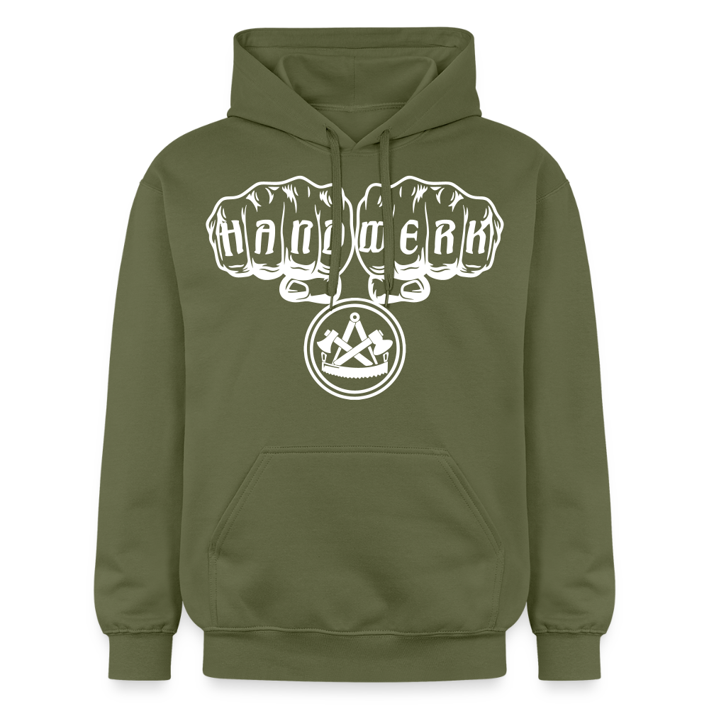 Gildan Unisex Softstyle® "Zimmermann" Militärgrün Gildan Unisex Softstyle® Midweight Hoodie