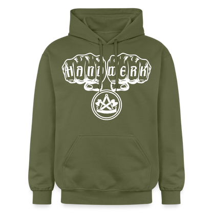Gildan Unisex Softstyle® "Zimmermann" Militärgrün Gildan Unisex Softstyle® Midweight Hoodie