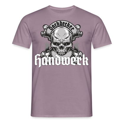 Unisex T-Shirt "Skull-Dachdecker" Lilagrau Männer T-Shirt