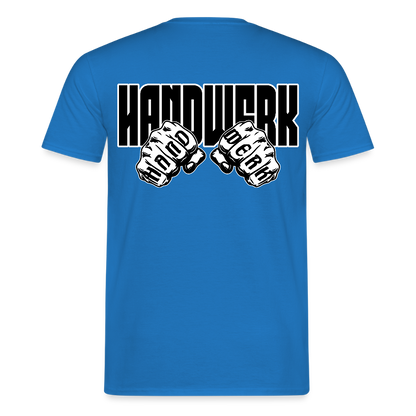 Unisex T-Shirt "Handwerk" (beidseitig bedruckt) Royalblau Männer T-Shirt