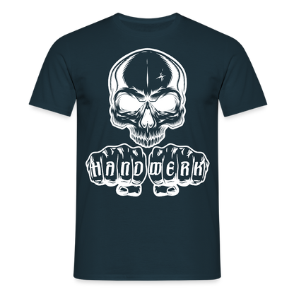 Unisex T-Shirt "Skull-Handwerk" Navy Männer T-Shirt