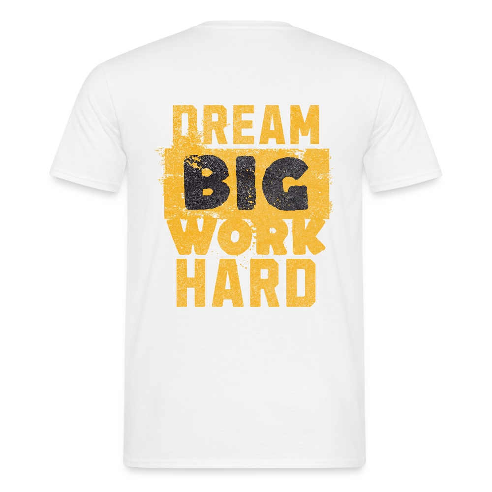 Unisex T-Shirt "Work Hard" Weiß Männer T-Shirt