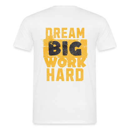 Unisex T-Shirt "Work Hard" Weiß Männer T-Shirt