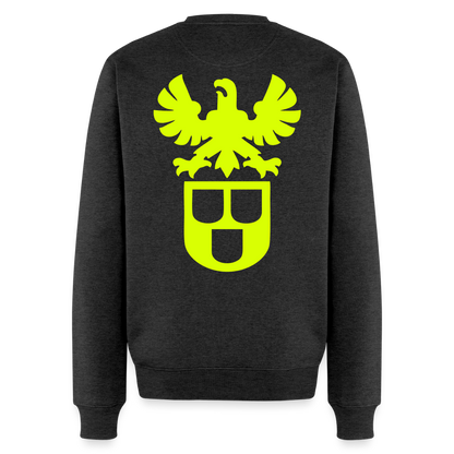 Unisex Premium Pullover "Lackierer" neongelb Anthrazit meliert Männer Premium Pullover