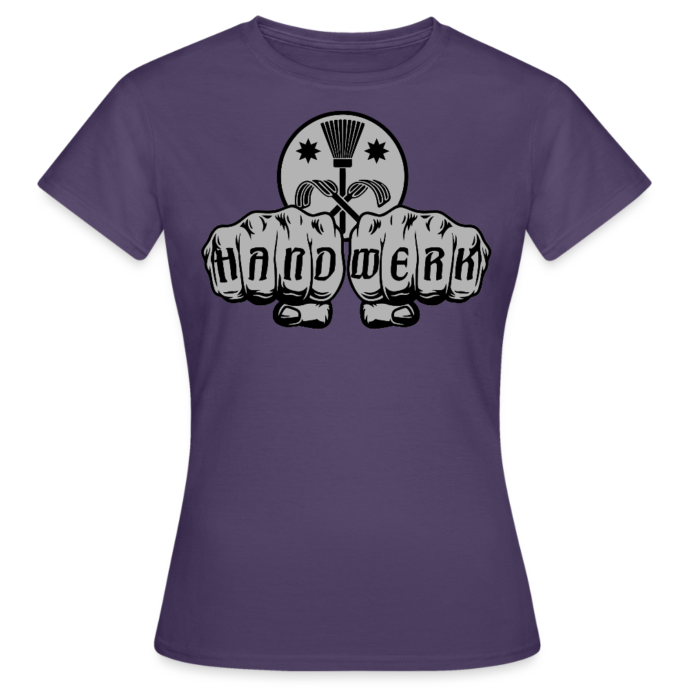 Frauen T-Shirt "Schornsteinfeger" Dunkellila Frauen T-Shirt