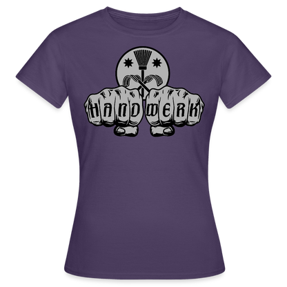 Frauen T-Shirt "Schornsteinfeger" Dunkellila Frauen T-Shirt