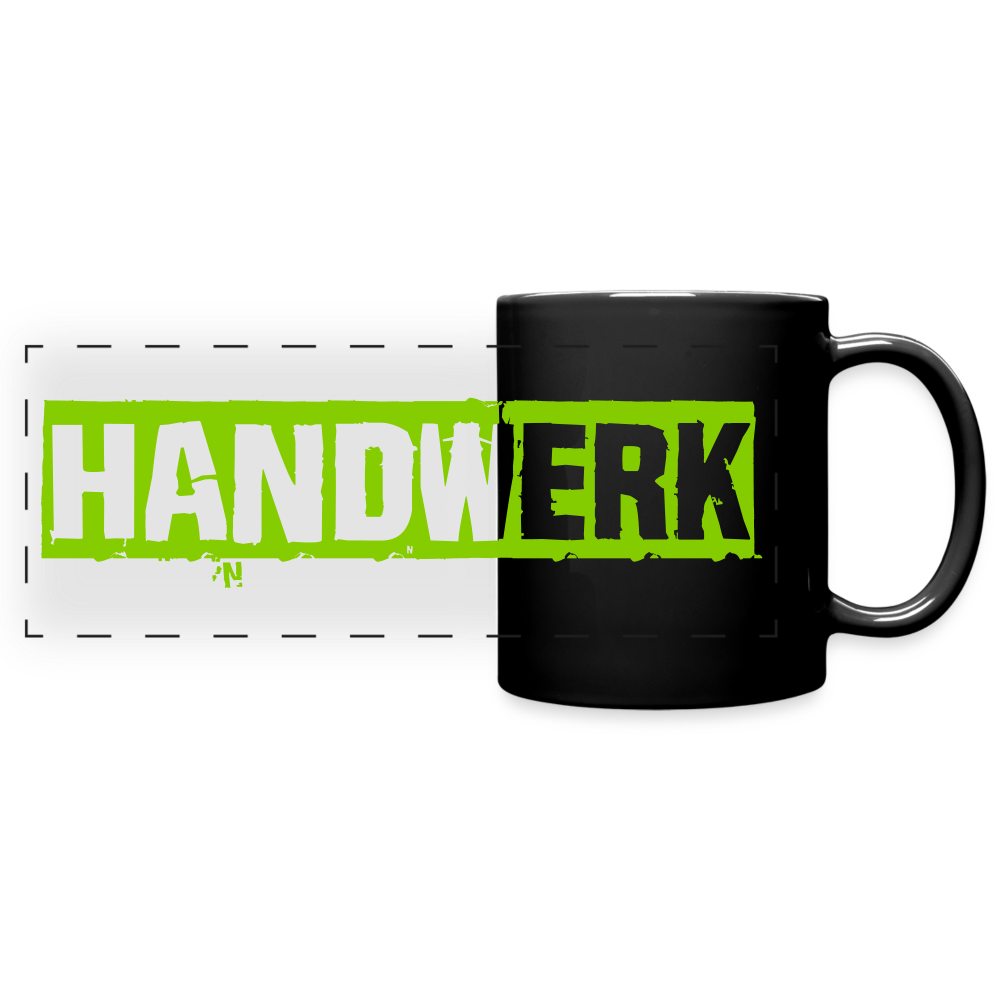 Panoramatasse schwarz "Handwerk" - Schwarz