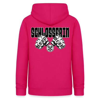 Frauen Hoodie "Schlosserin" (beidseitig beruckt) dunkles Pink Frauen Hoodie