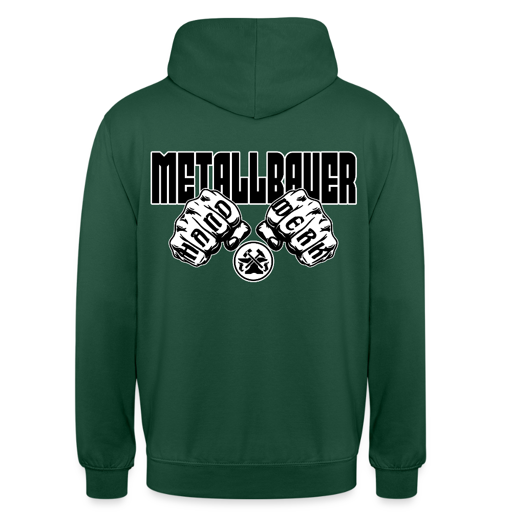 Unisex Hoodie "Metallbauer" (beidseitig bedruckt) Flaschengrün Unisex Hoodie