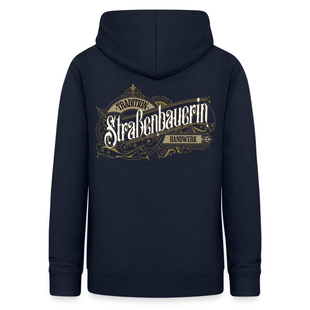 Frauen Hoodie "Strassenbauerin" Nostalgie Handwerk Navy Frauen Hoodie