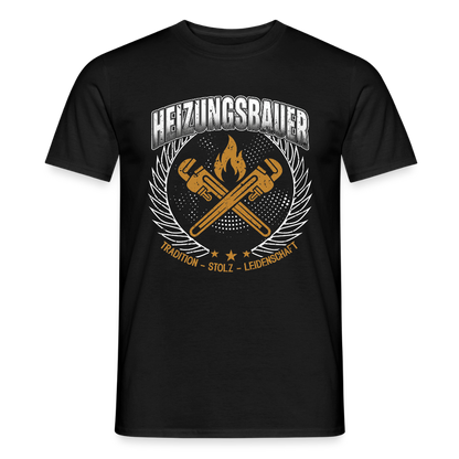 Unisex Heizungsbauer T-Shirt von Spreadconnect, Männer T-Shirt mit Tradition, weißes Shirt mit Logo und Aufdruck.
