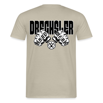 Unisex T-Shirt "Drechsler" (beidseitig bedruckt) Sandbeige Männer T-Shirt