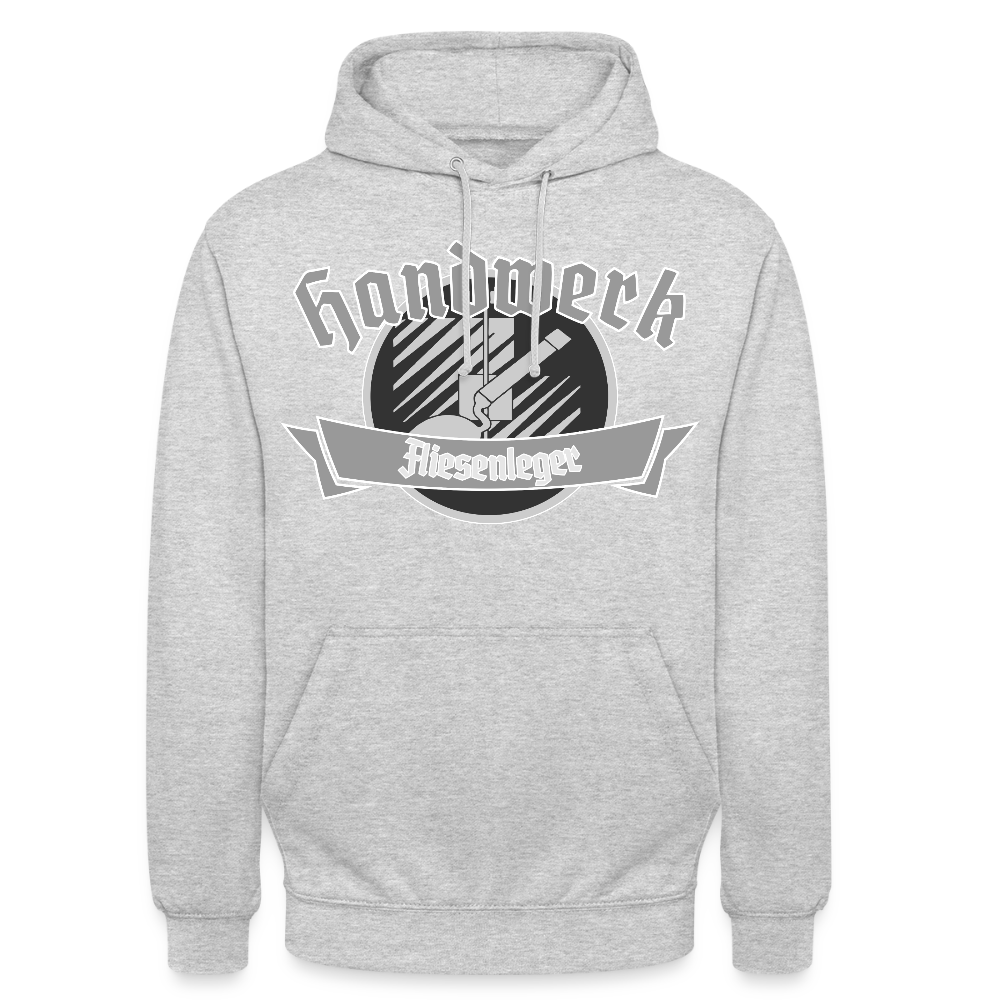 Unisex Hoodie "Fliesenleger" Hellgrau meliert Unisex Hoodie