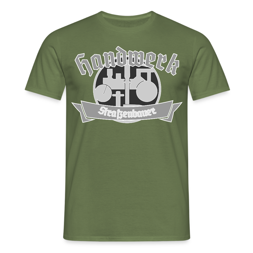 Unisex T-Shirt "Strassenbauer" Militärgrün Männer T-Shirt
