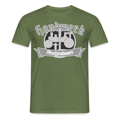 Unisex T-Shirt "Strassenbauer" Militärgrün Männer T-Shirt