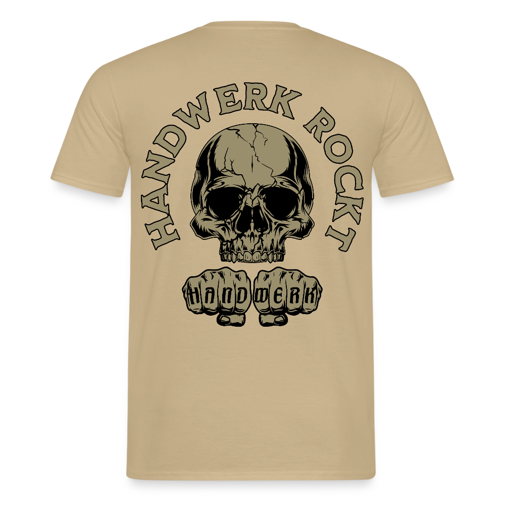 Unisex Spreadconnect T-Shirt "Handwerk-Rockt" mit beidseitigem Druck, kurzer Ärmel, bequemes Männer T-Shirt in klassischem Design.