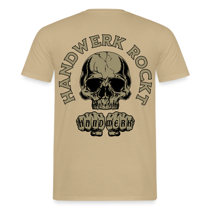 Unisex Spreadconnect T-Shirt "Handwerk-Rockt" mit beidseitigem Druck, kurzer Ärmel, bequemes Männer T-Shirt in klassischem Design.