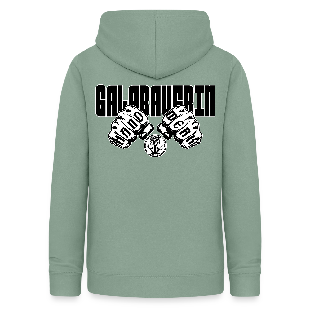Frauen Hoodie "GaLaBauerin" (beidseitig beruckt) Graugrün Frauen Hoodie