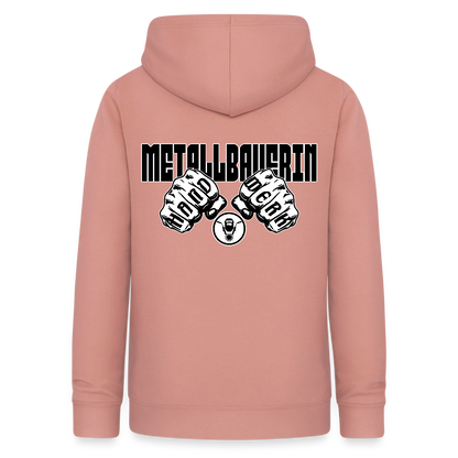 Frauen Hoodie "Metallbauerin" (beidseitig beruckt) - Altrosa