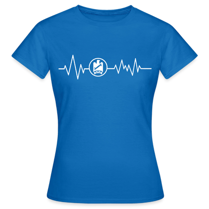 Weibliches T-Shirt "KFZ-Mechaniker" mit Heartbeat-Design von Spreadconnect, zeigt mechanische Motive und sportlichen Stil.
