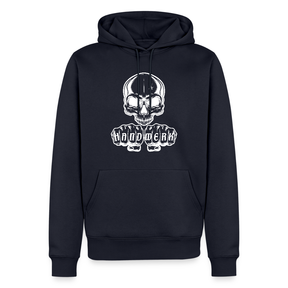 Männer Premium Hoodie "Skull-Handwerk" Navy Männer Premium Hoodie