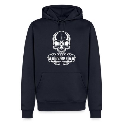 Männer Premium Hoodie "Skull-Handwerk" Navy Männer Premium Hoodie