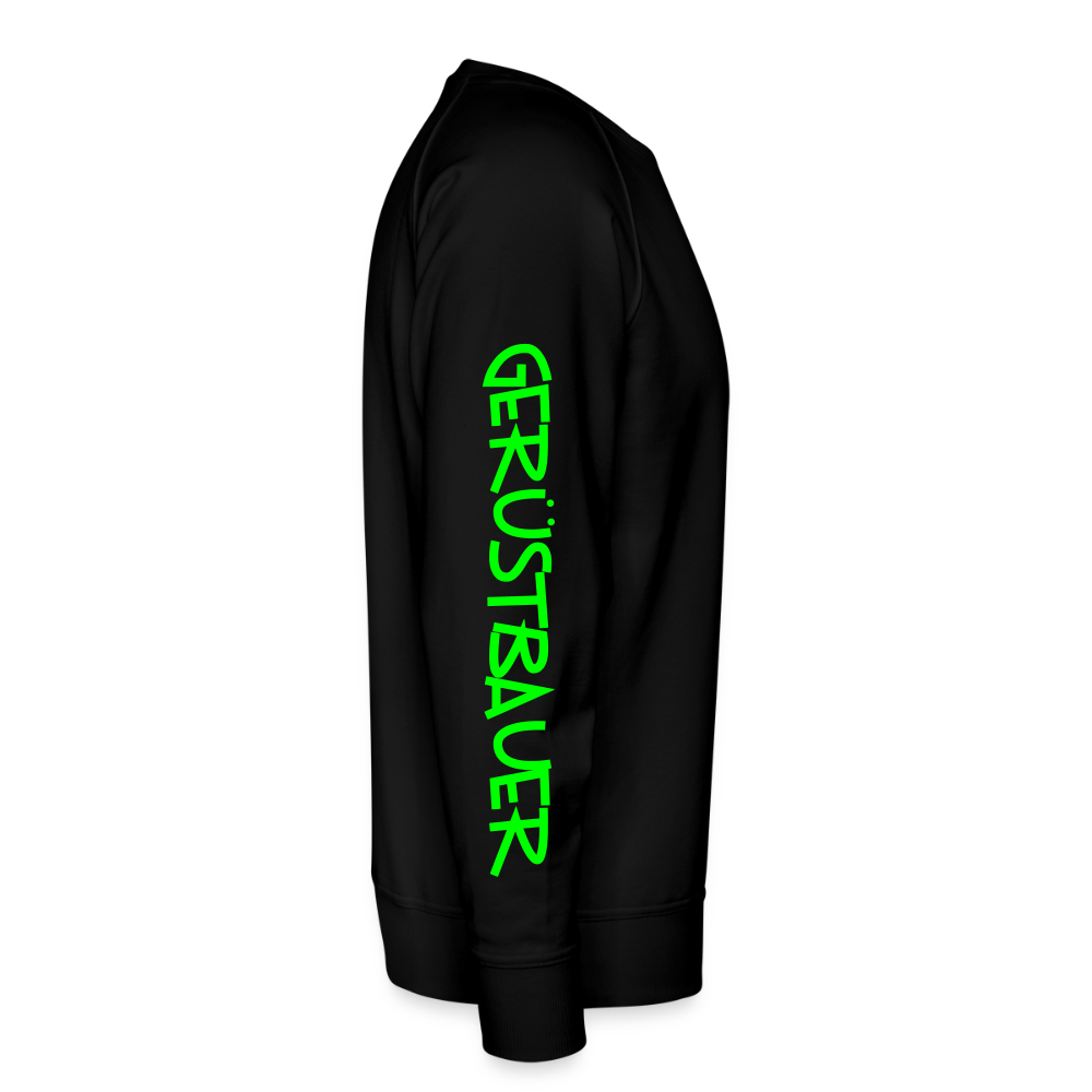 Unisex Premium Pullover "Gerüstbauer" neongrün - Schwarz