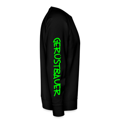 Unisex Premium Pullover "Gerüstbauer" neongrün - Schwarz