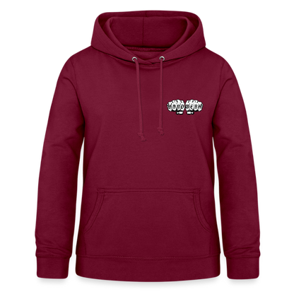 Frauen Hoodie "Metallbauerin" (beidseitig beruckt) - Bordeaux