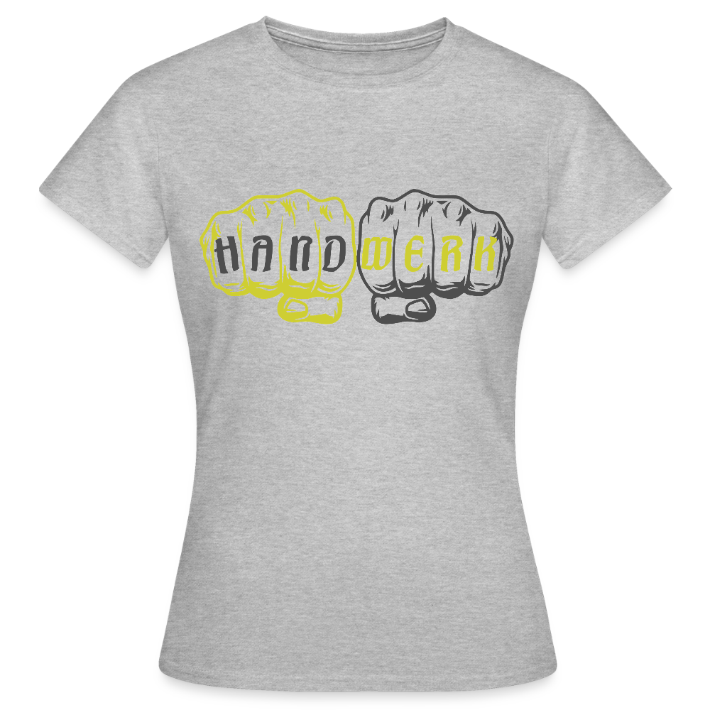 Frauen T-Shirt "Handwerk" Grau meliert Frauen T-Shirt