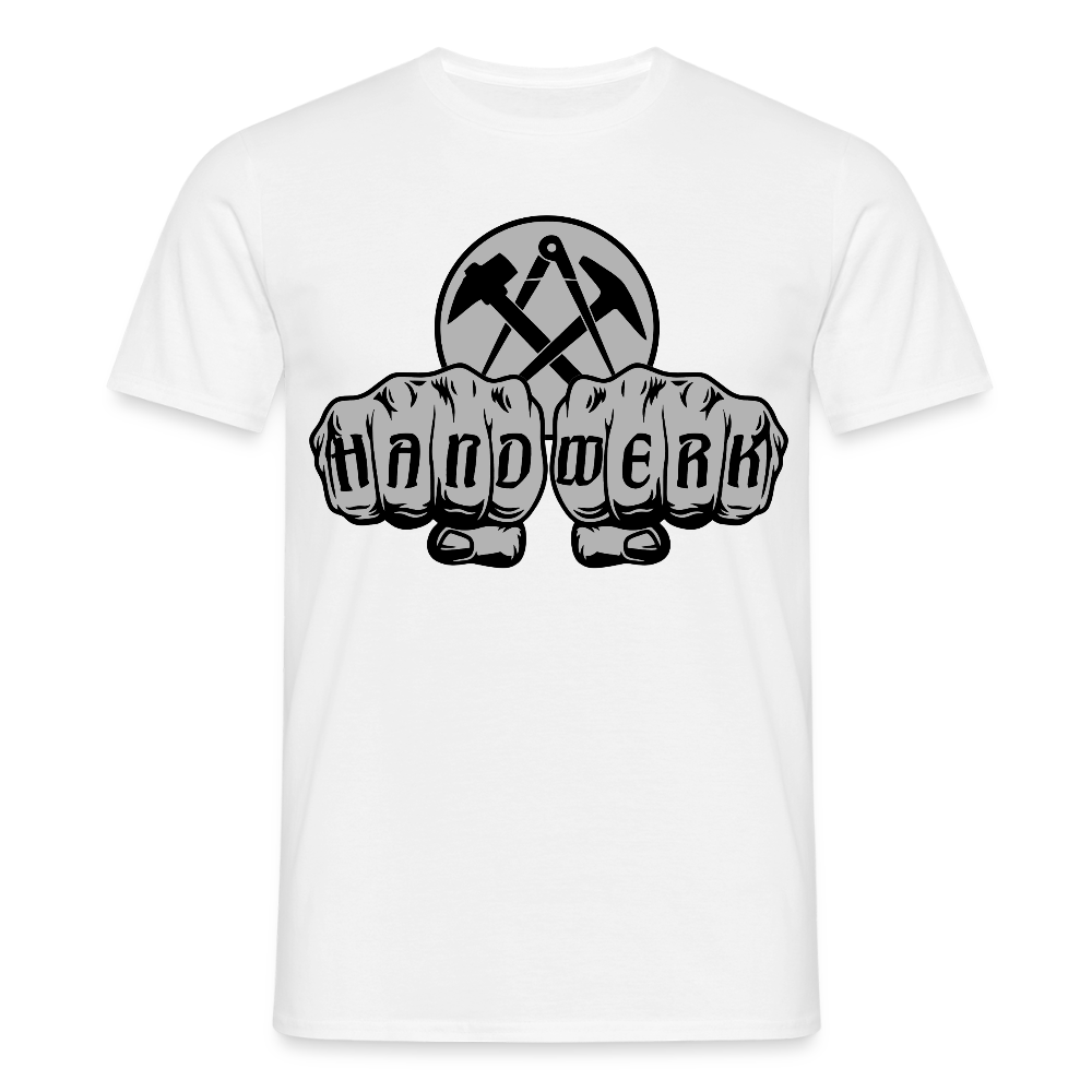 Unisex T-Shirt "Dachdecker" Weiß Männer T-Shirt