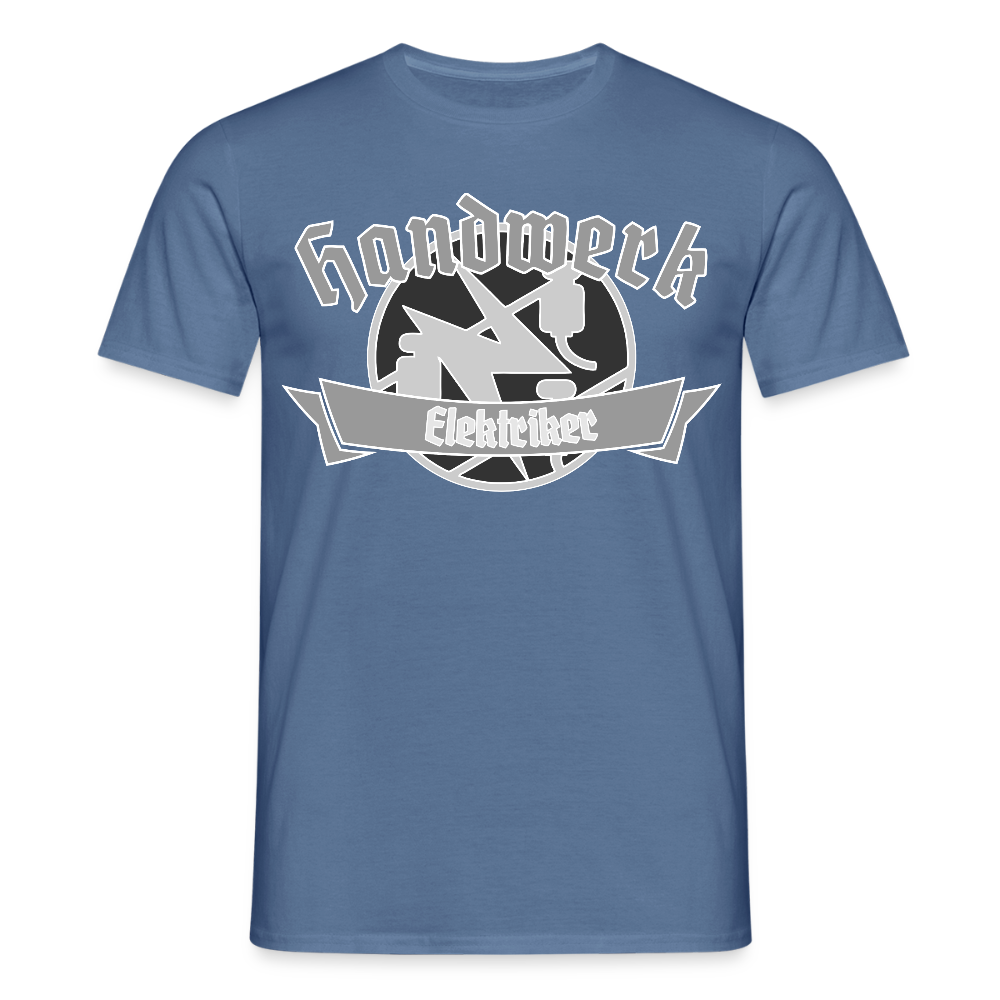 Unisex T-Shirt "Elektriker" Taubenblau Männer T-Shirt