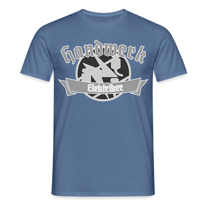 Unisex T-Shirt "Elektriker" Taubenblau Männer T-Shirt