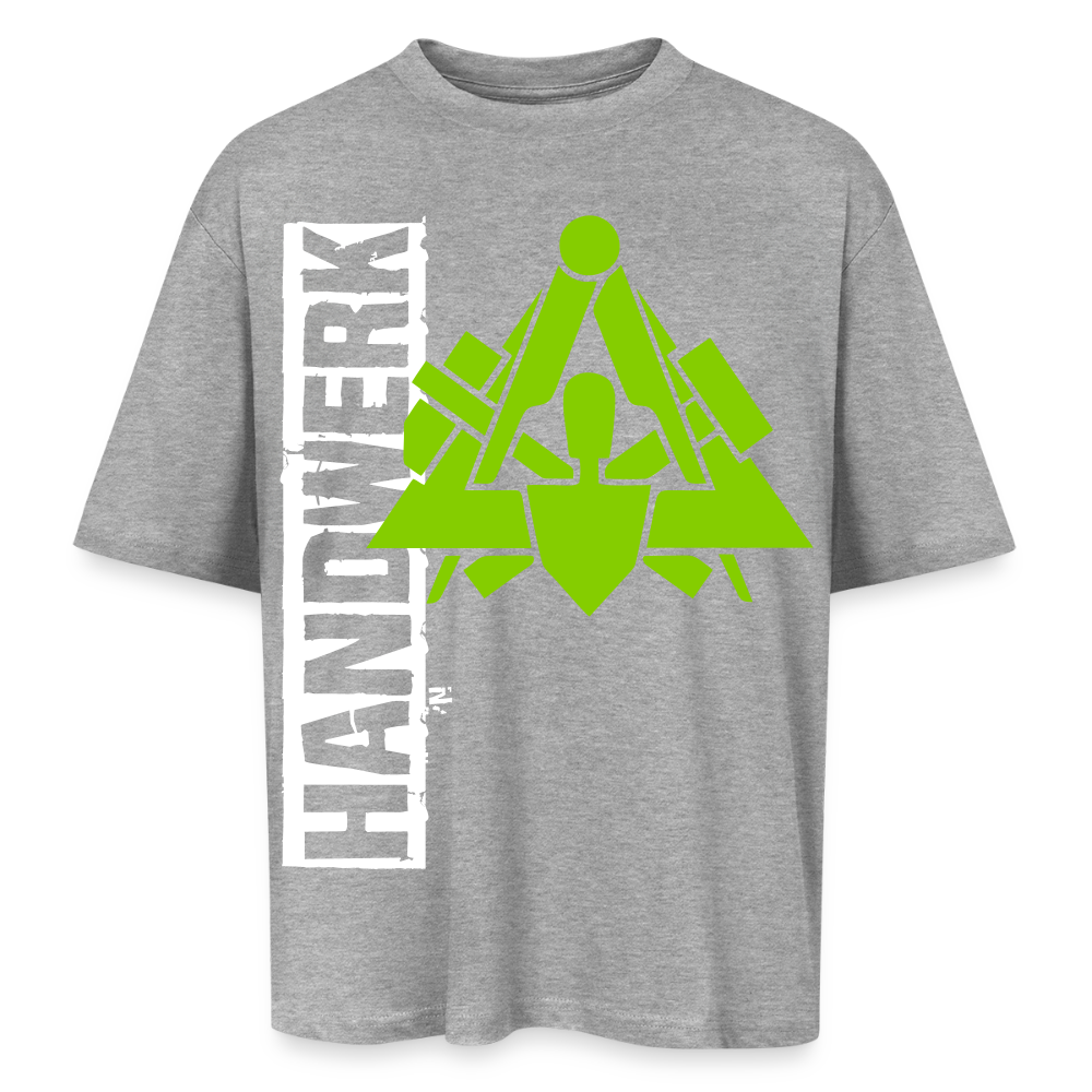 Oversized Unisex T-Shirt "Maurer" Grau meliert Oversized Unisex T-Shirt