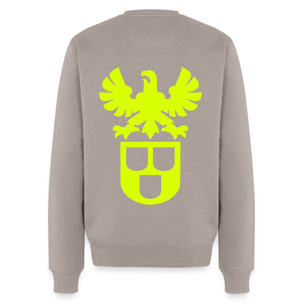 Unisex Premium Pullover "Lackierer" neongelb Taupe Männer Premium Pullover