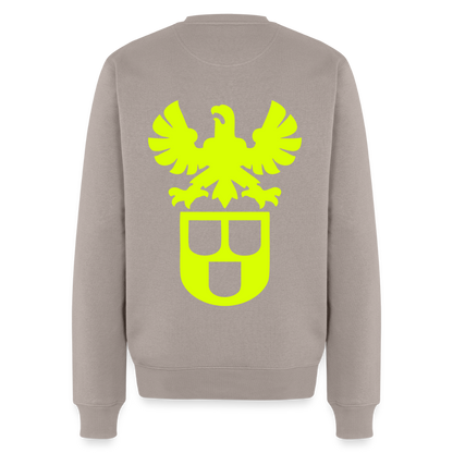 Unisex Premium Pullover "Lackierer" neongelb Taupe Männer Premium Pullover