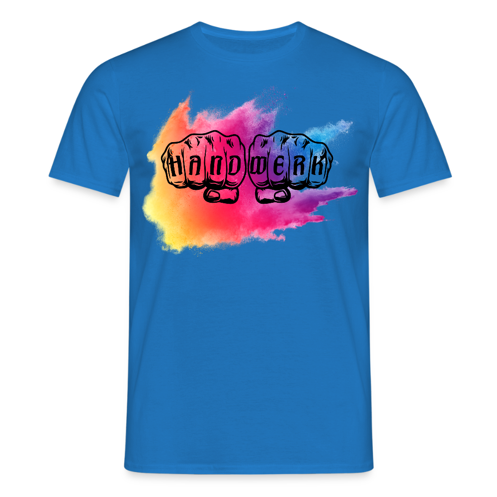 Unisex T-Shirt "Holy-Handwerk" Royalblau Männer T-Shirt