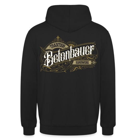 Unisex Hoodie "Betonbauer" Nostalgie Handwerk Schwarz Unisex Hoodie