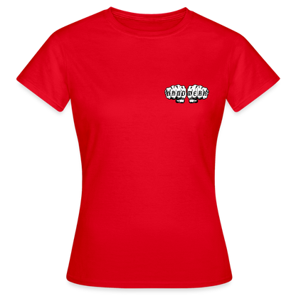 Frauen T-Shirt "Metallbauerin" (beidseitig bedruckt) - Rot