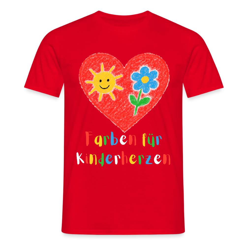 Unisex T-Shirt "Farben für Kinderherzen" Rot Männer T-Shirt