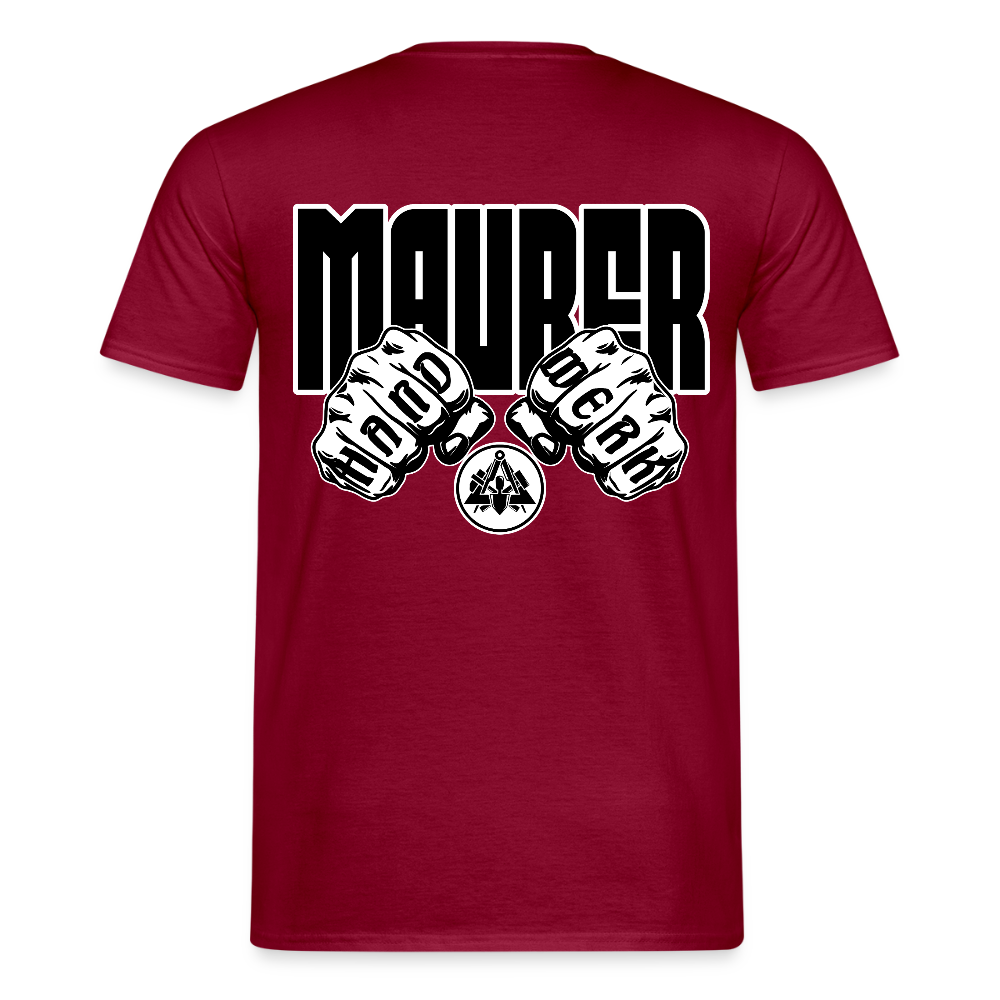 Unisex T-Shirt "Maurer" Ziegelrot Männer T-Shirt