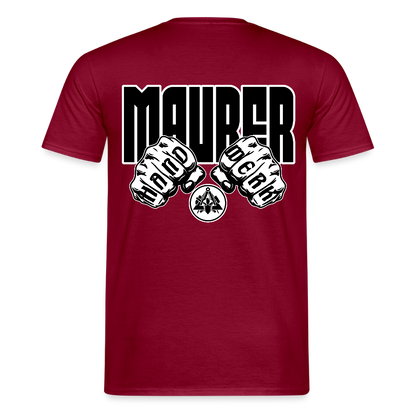 Unisex T-Shirt "Maurer" Ziegelrot Männer T-Shirt